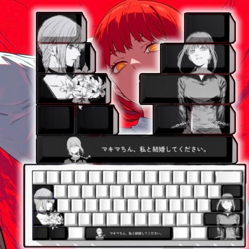 Gaming Accessories Aesthetic - Chainsaw Man Makima Thema Anime Keycaps